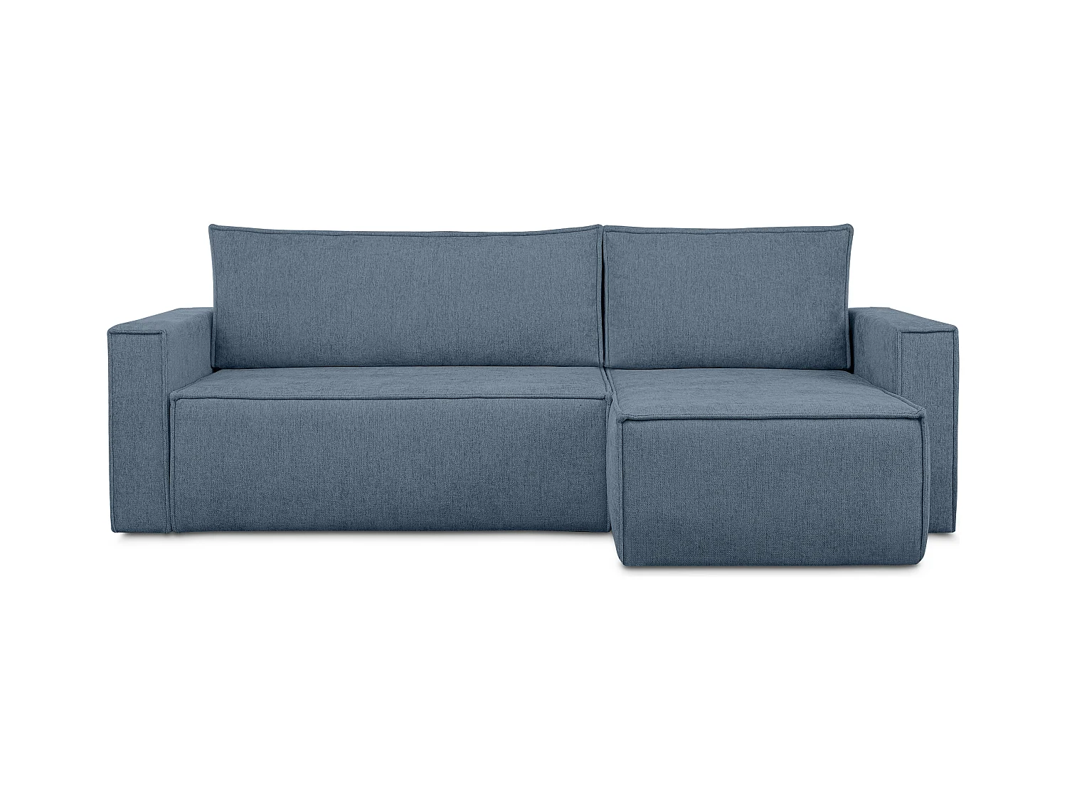 Canapé d'angle universel - gauche / droit - avec fonction couchage - avec coffre de rangement - Bleu - NAPI II