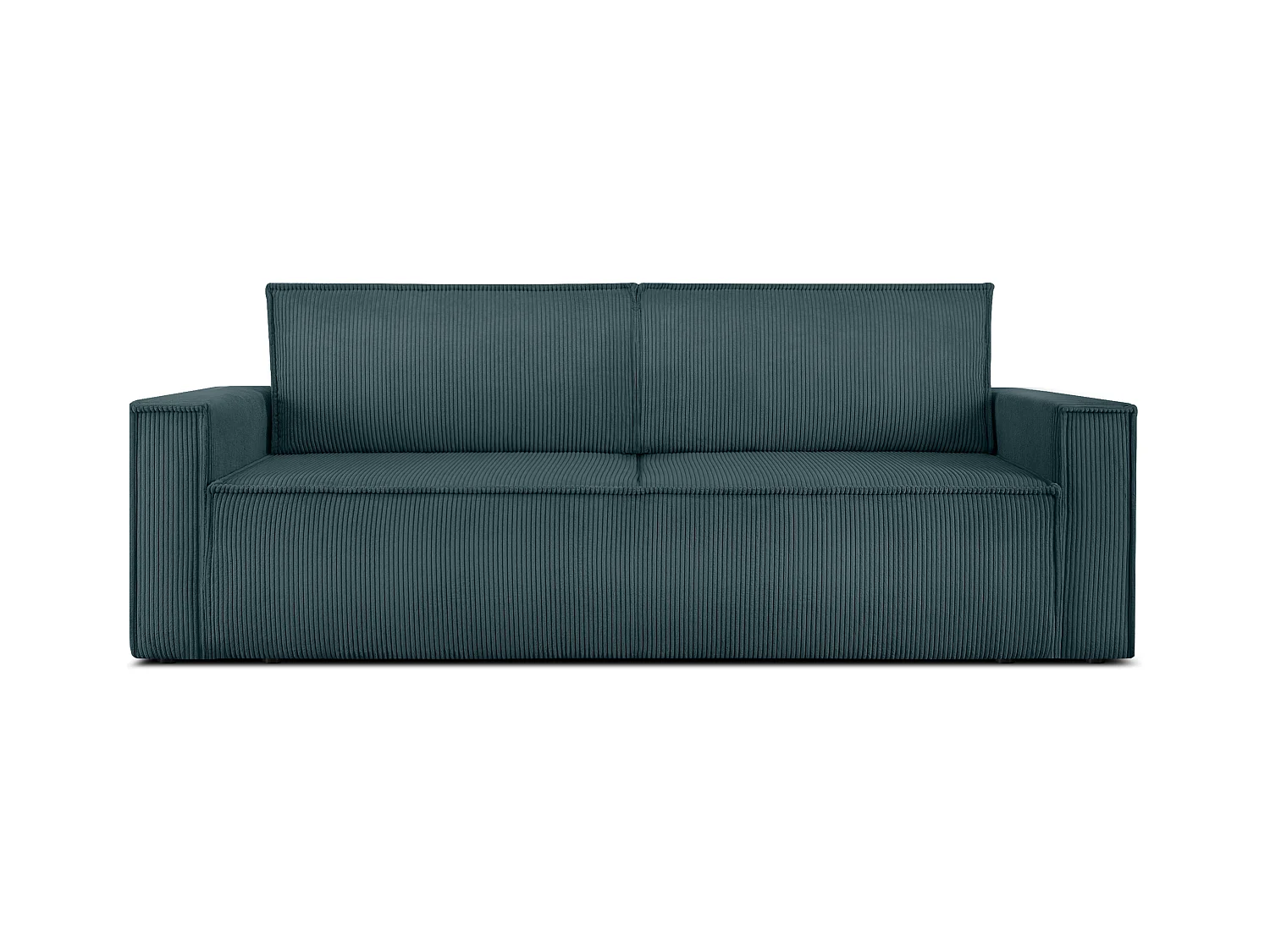 Canapé 3 places convertible - avec fonction couchage - avec coffre de rangement - Bleu - NAPI