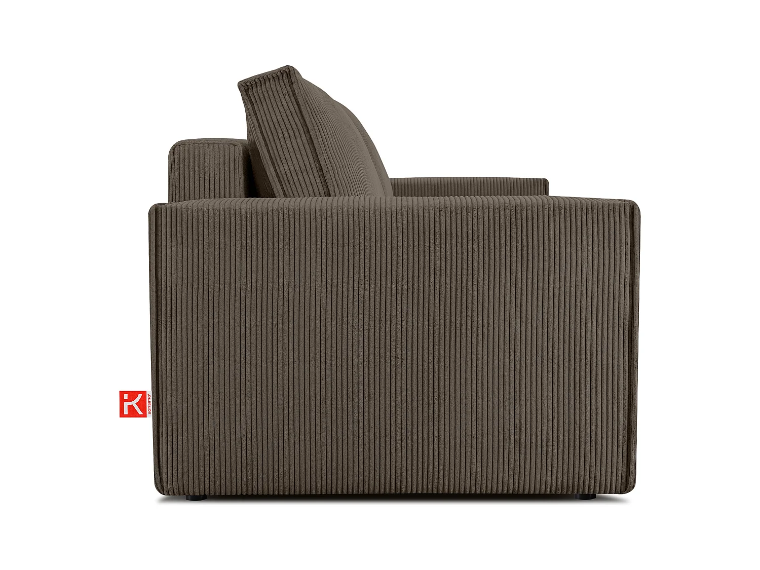 Canapé 3 places convertible - avec fonction couchage - avec coffre de rangement - Marron - NAPI