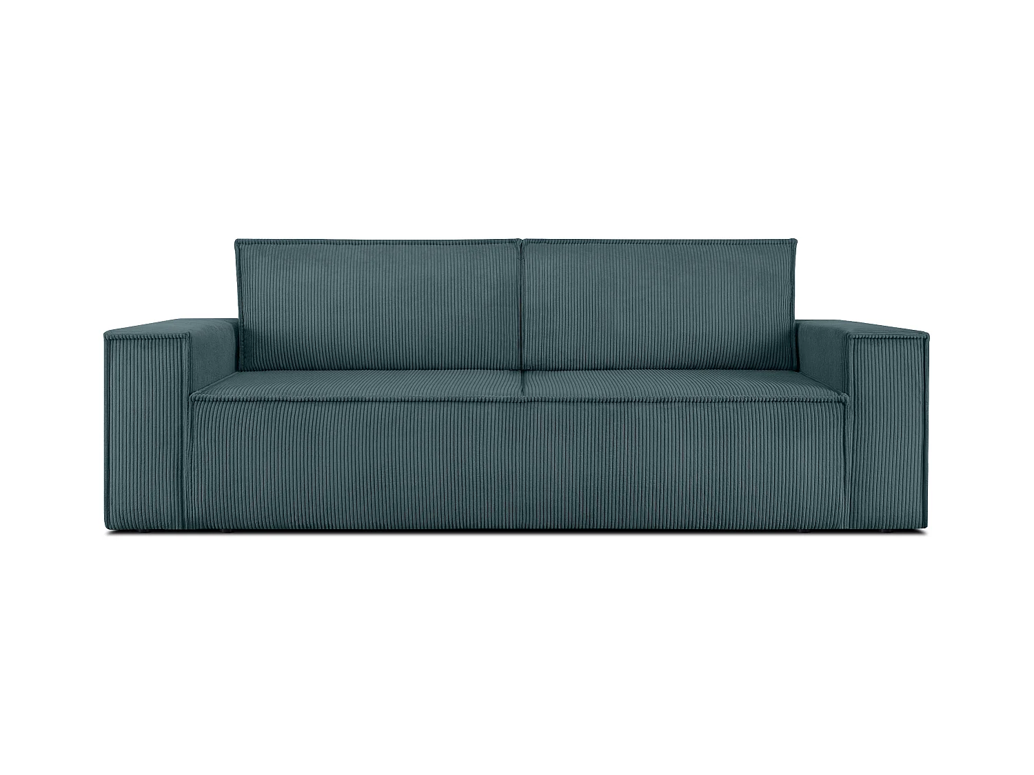 Canapé 3 places convertible - avec fonction couchage - avec coffre de rangement - Bleu - NAPI