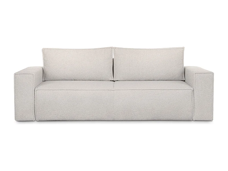 Canapé 3 places convertible - avec fonction couchage - avec coffre de rangement - blanc - NAPI II