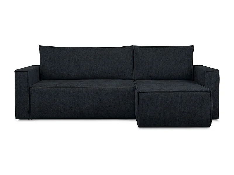 Canapé d'angle universel - gauche / droit - avec fonction couchage - avec coffre de rangement - Bleu - NAPI II