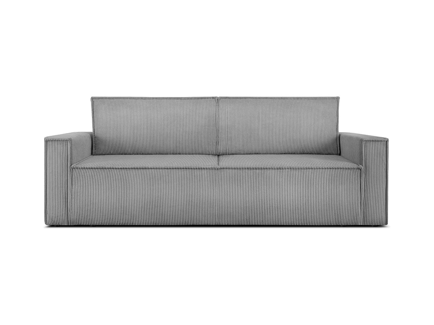 Canapé 3 places convertible - avec fonction couchage - avec coffre de rangement - Gris - NAPI