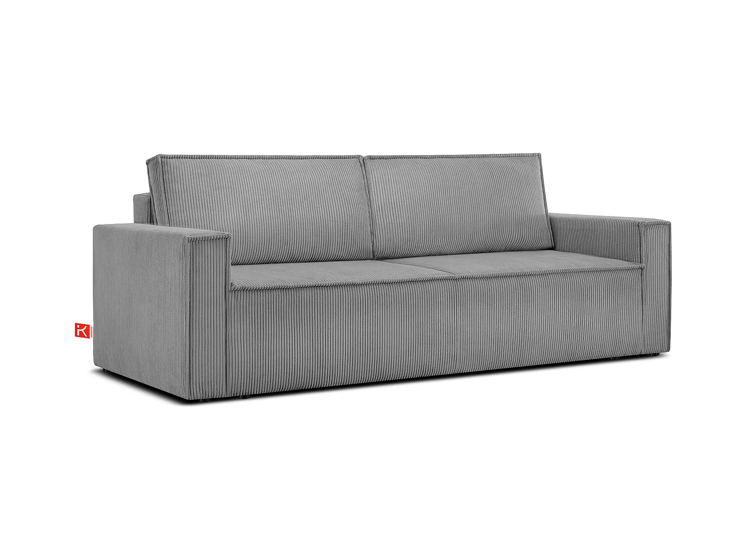 Canapé 3 places convertible - avec fonction couchage - avec coffre de rangement - Gris - NAPI