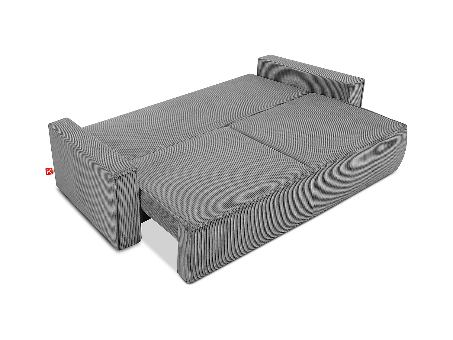 Canapé 3 places convertible - avec fonction couchage - avec coffre de rangement - Gris - NAPI