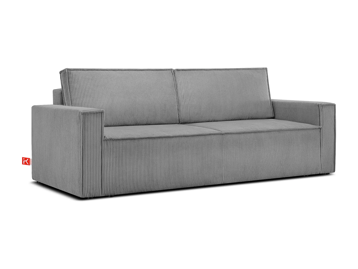 Canapé 3 places convertible - avec fonction couchage - avec coffre de rangement - Gris - NAPI