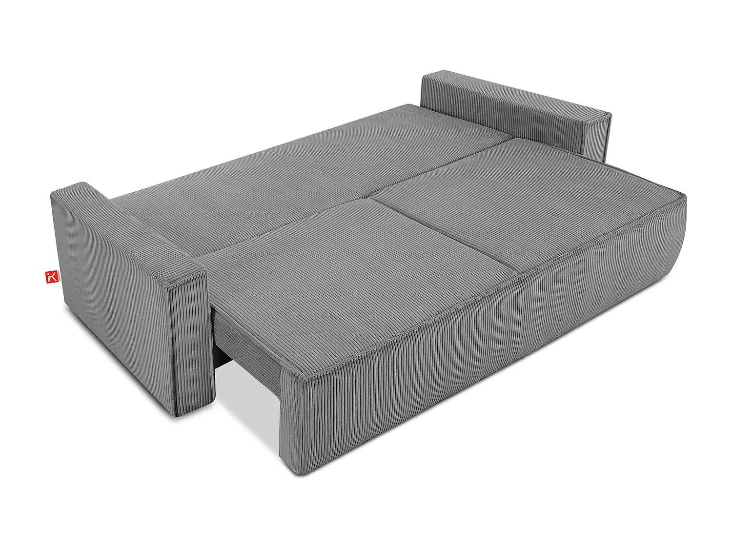 Canapé 3 places convertible - avec fonction couchage - avec coffre de rangement - Gris - NAPI