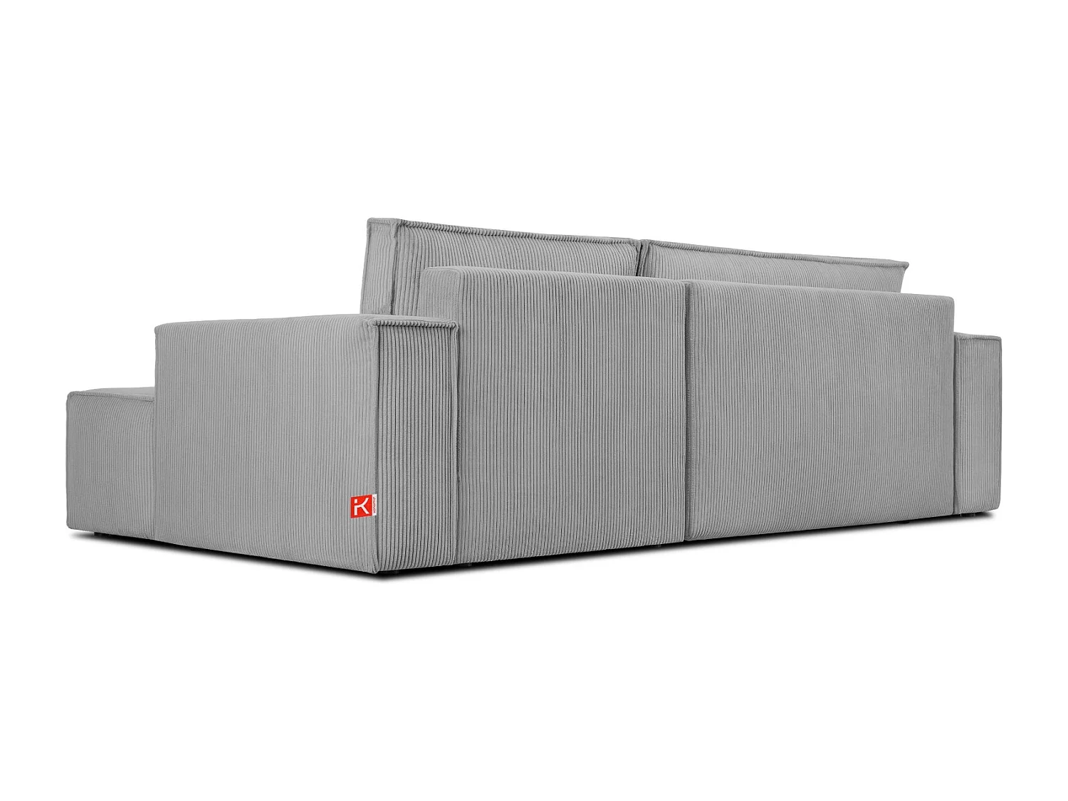 Canapé d'angle - droite - avec fonction couchage - avec coffre de rangement - Modern - Gris - NAPI