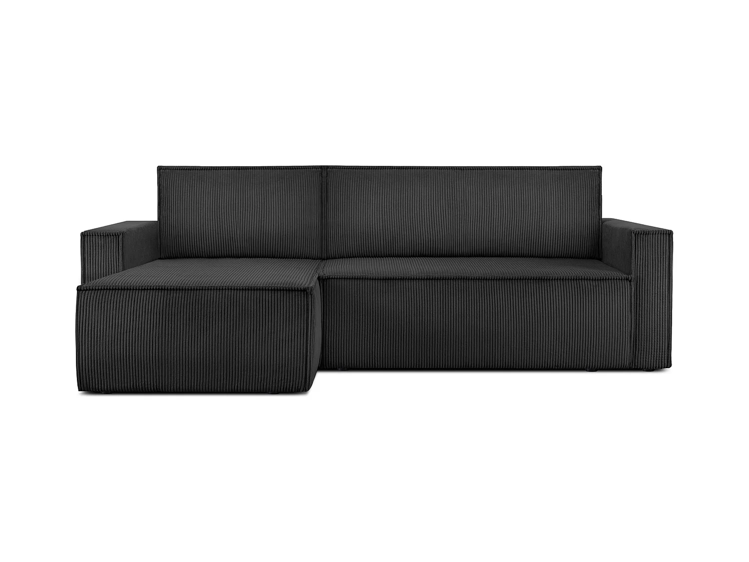 Canapé d'angle universel - gauche / droit - avec fonction couchage - avec coffre de rangement - Gris - NAPI