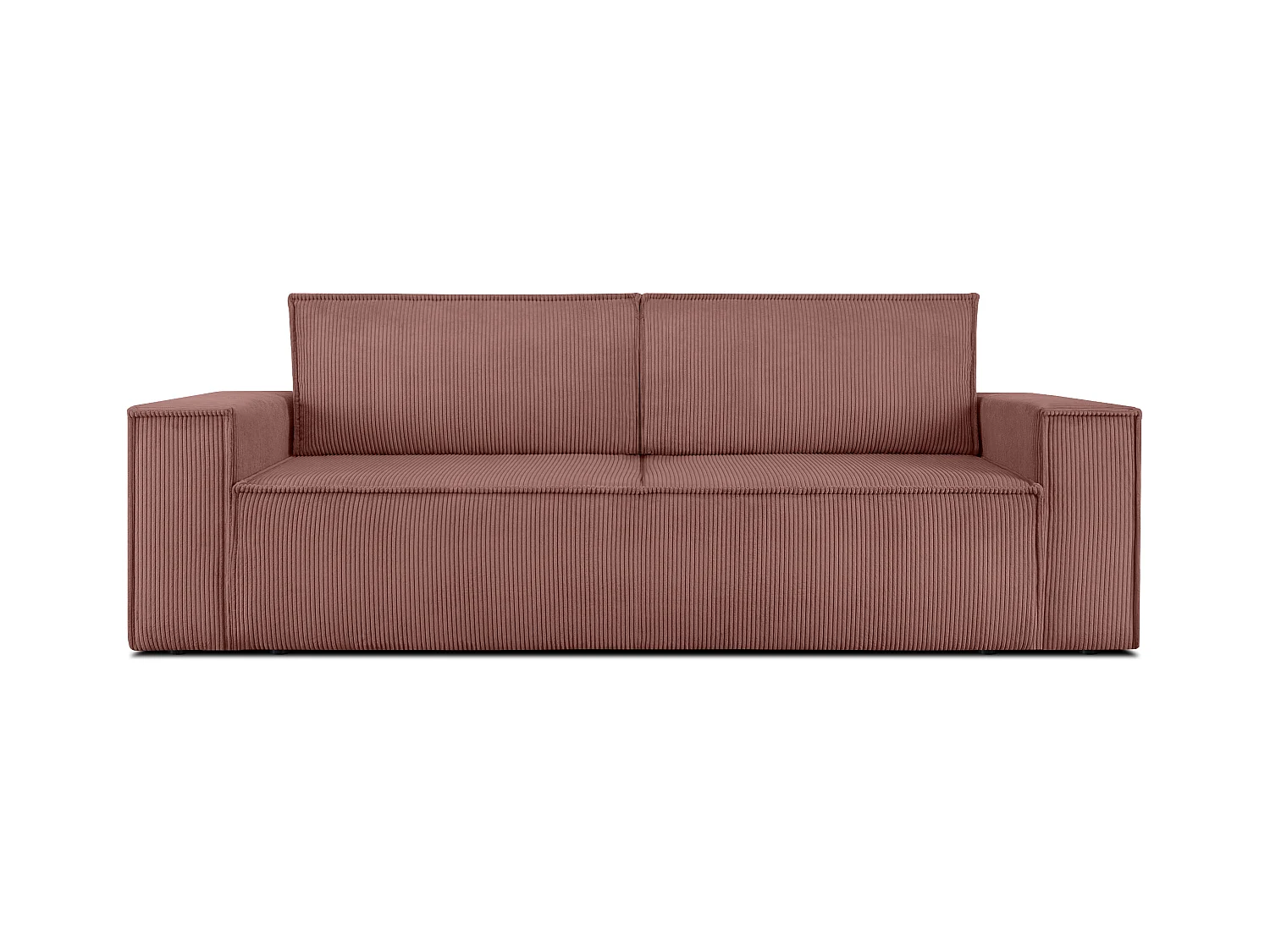 Canapé 3 places convertible - avec fonction couchage - avec coffre de rangement - Rose - NAPI