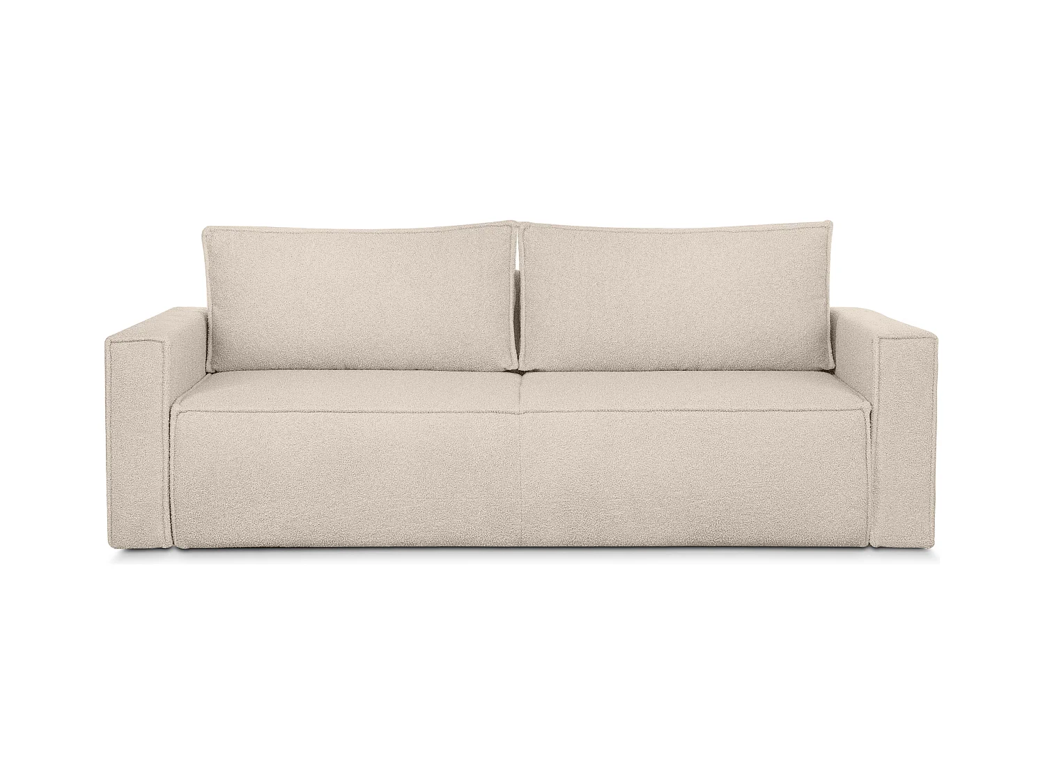 Canapé 3 places convertible - avec fonction couchage - avec coffre de rangement - Ivoire - NAPI II