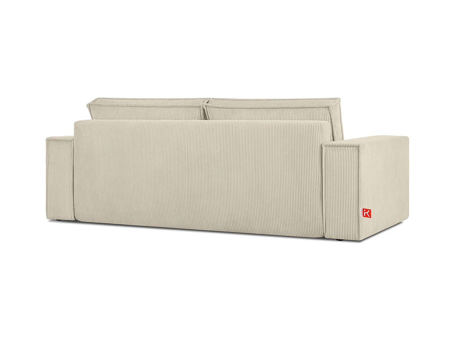 Canapé 3 places convertible - avec fonction couchage - avec coffre de rangement - Créme - NAPI