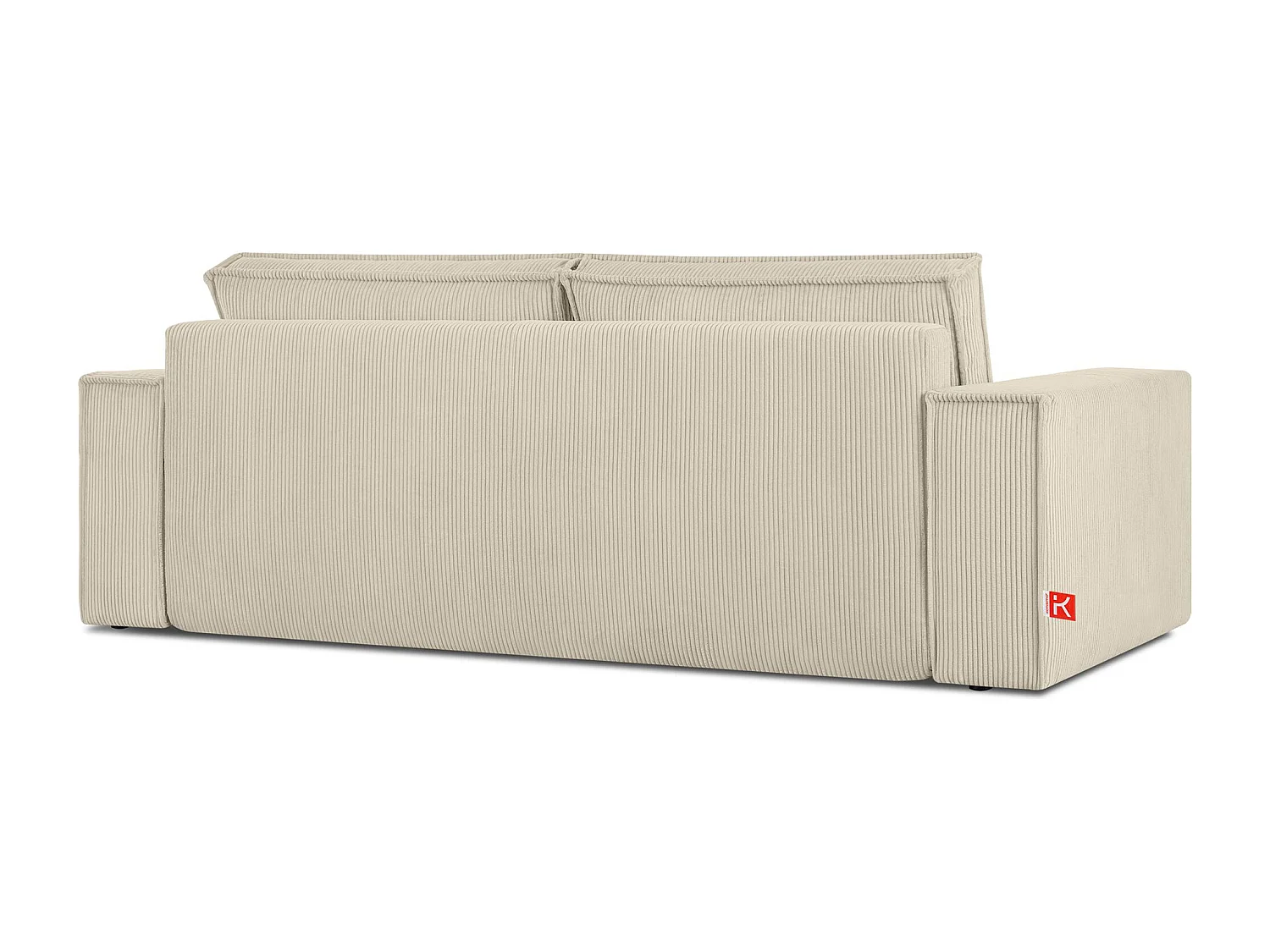 Canapé 3 places convertible - avec fonction couchage - avec coffre de rangement - Créme - NAPI