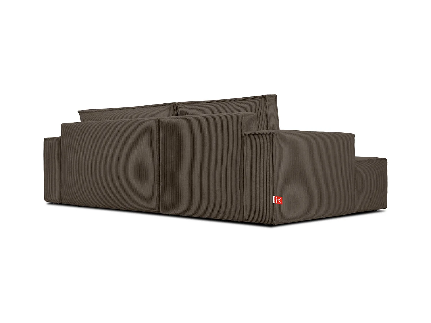 Canapé d'angle - gauche - avec fonction couchage - avec coffre de rangement - Modern - Marron - NAPI