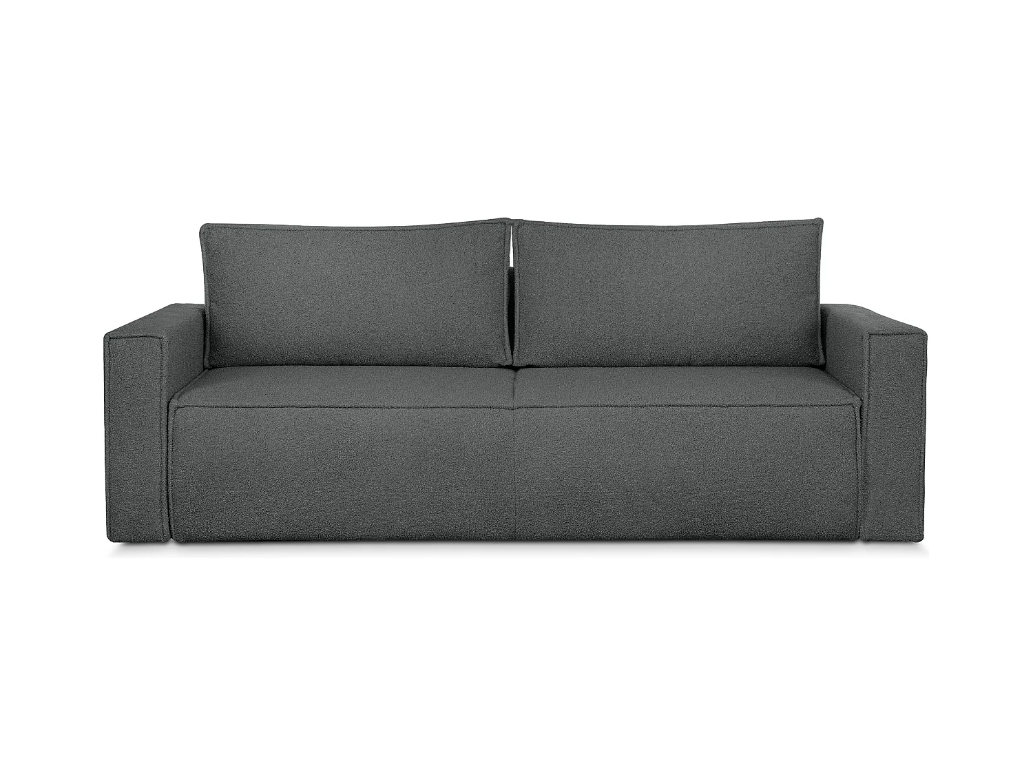 Canapé 3 places convertible - avec fonction couchage - avec coffre de rangement - Graphite - NAPI II