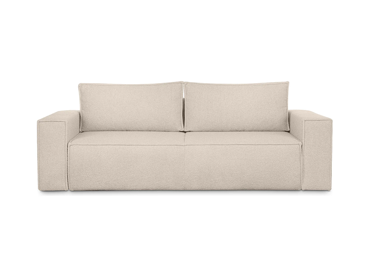 Canapé 3 places convertible - avec fonction couchage - avec coffre de rangement - Ivoire - NAPI II