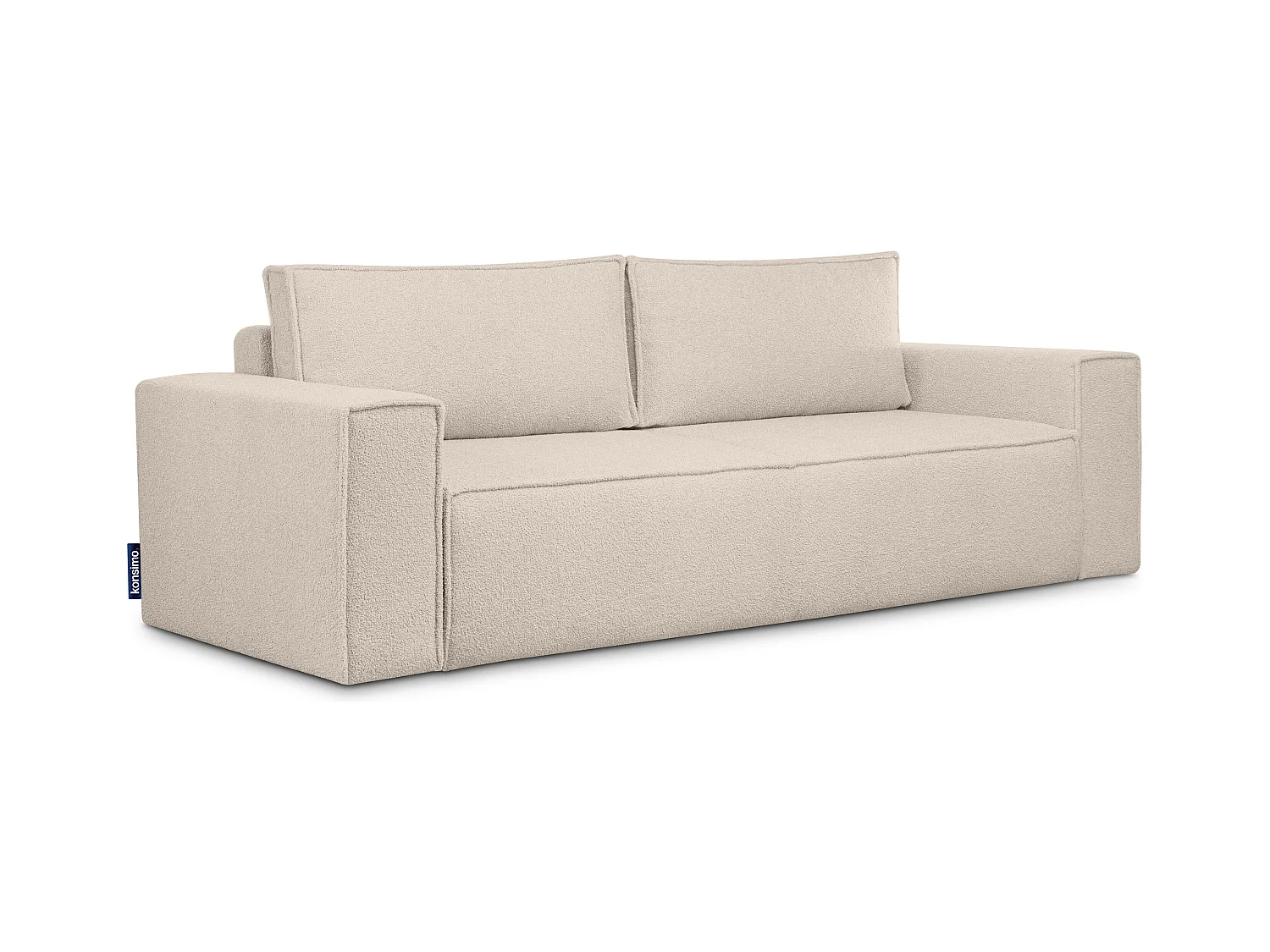 Canapé 3 places convertible - avec fonction couchage - avec coffre de rangement - Ivoire - NAPI II