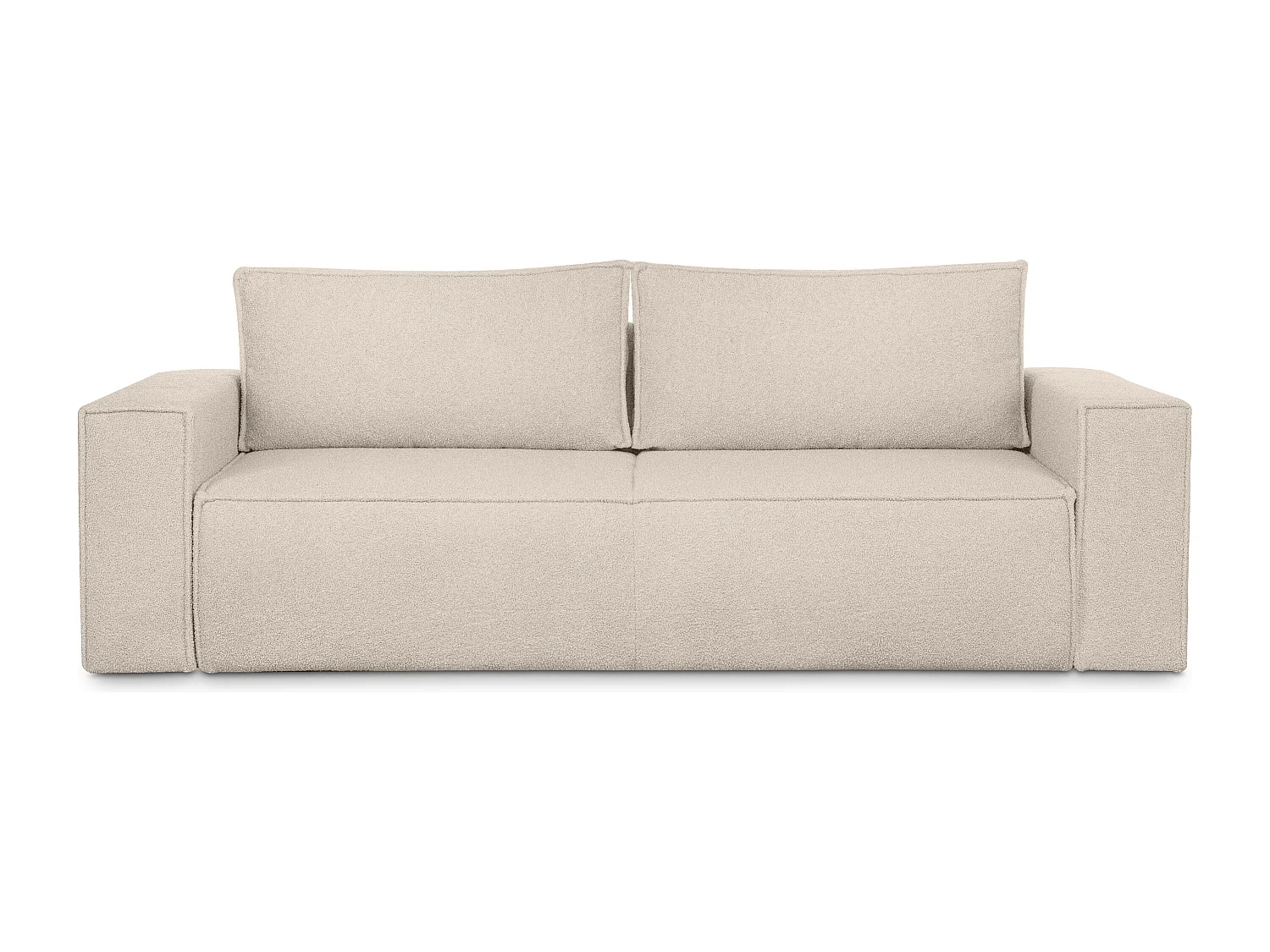 Canapé 3 places convertible - avec fonction couchage - avec coffre de rangement - Ivoire - NAPI II