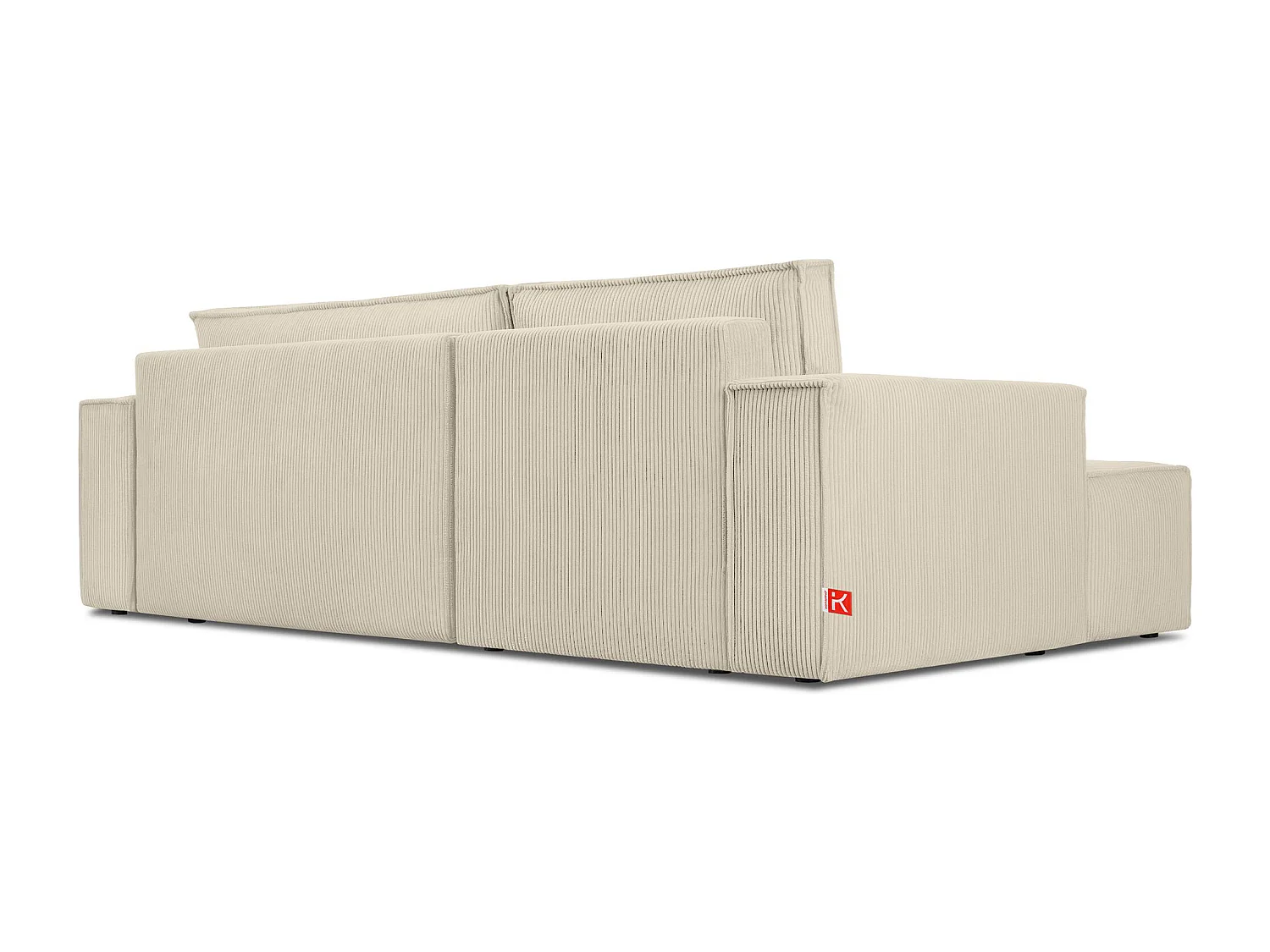 Canapé d'angle - gauche - avec fonction couchage - avec coffre de rangement - Modern - Crème  - NAPI