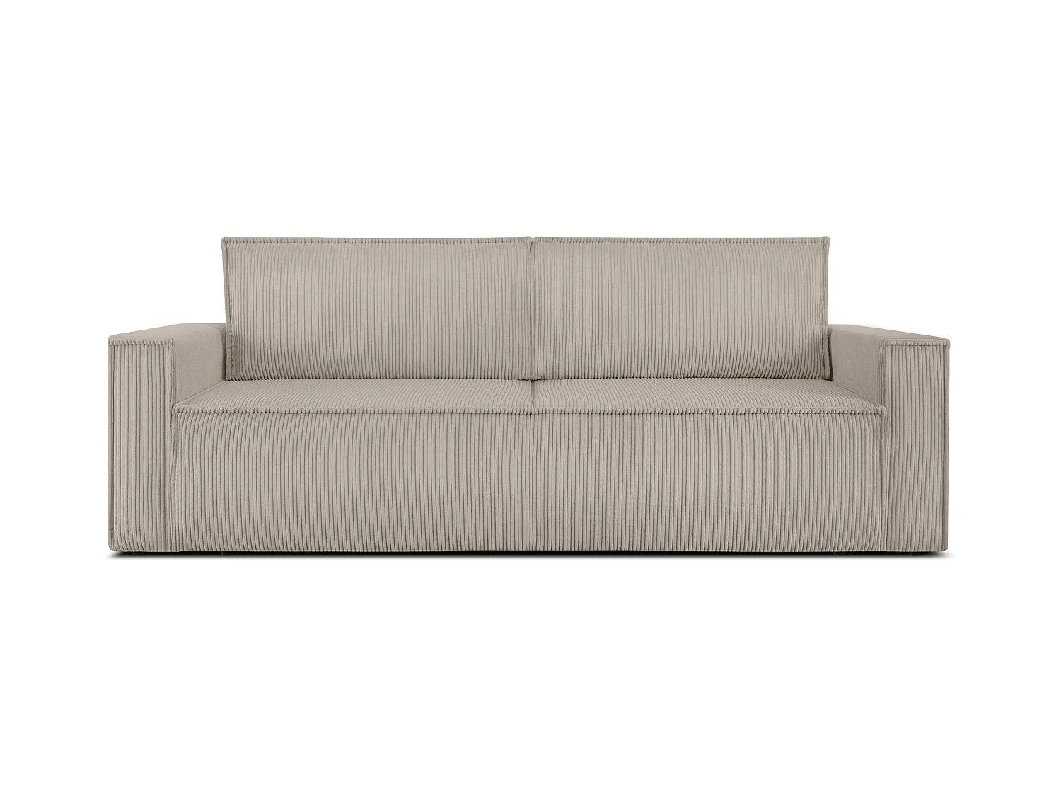 Canapé 3 places convertible - avec fonction couchage - avec coffre de rangement - beige - NAPI