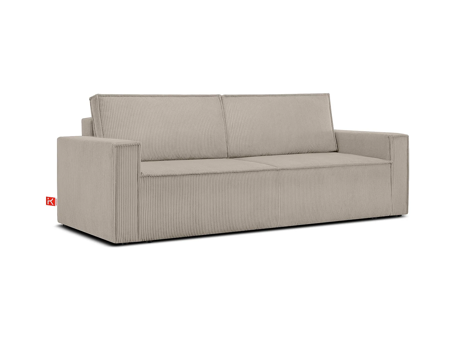 Canapé 3 places convertible - avec fonction couchage - avec coffre de rangement - beige - NAPI