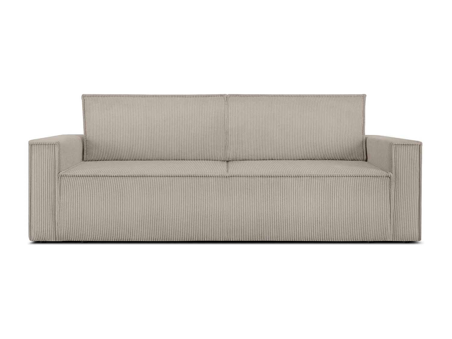 Canapé 3 places convertible - avec fonction couchage - avec coffre de rangement - beige - NAPI