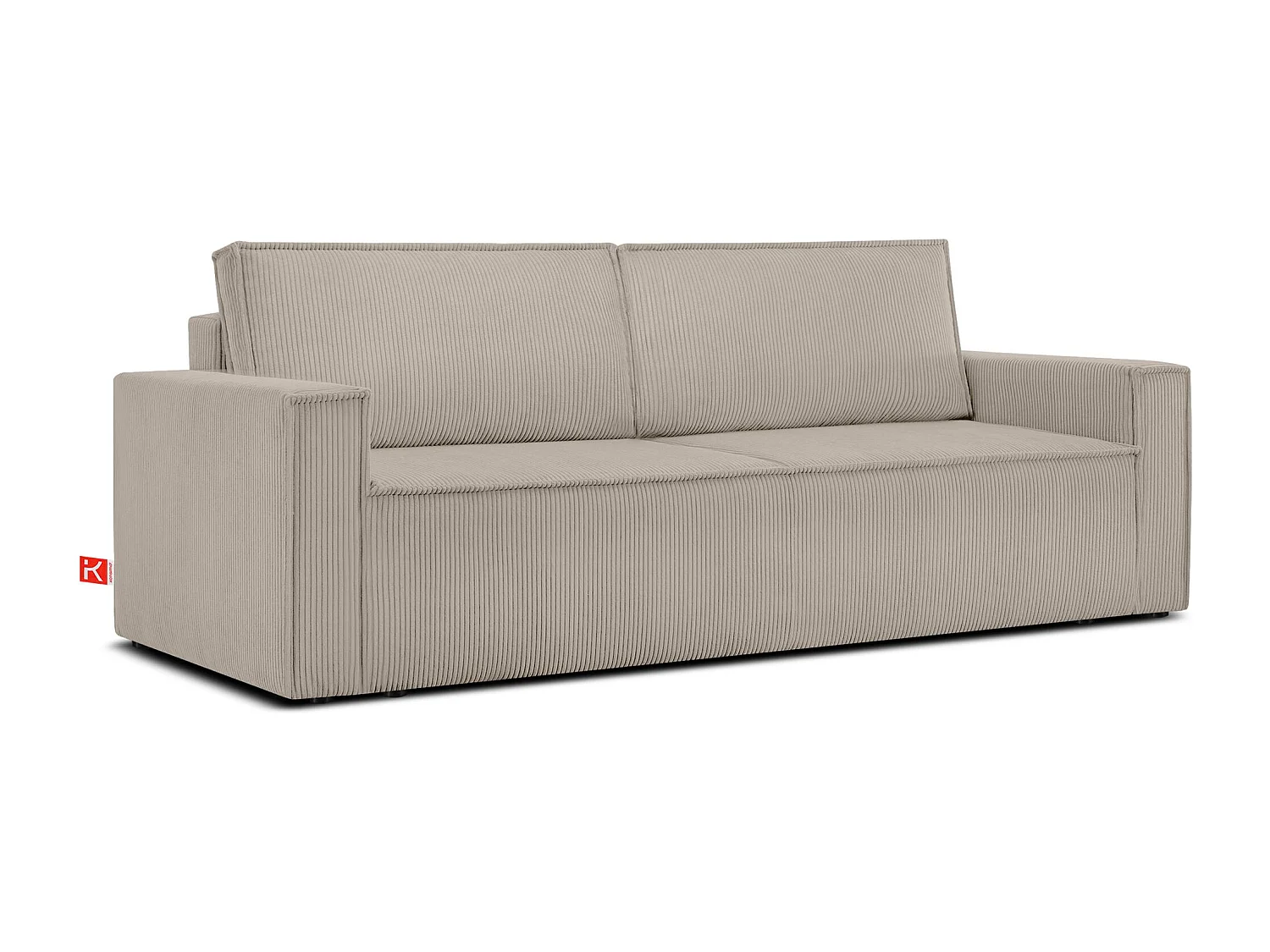 Canapé 3 places convertible - avec fonction couchage - avec coffre de rangement - beige - NAPI