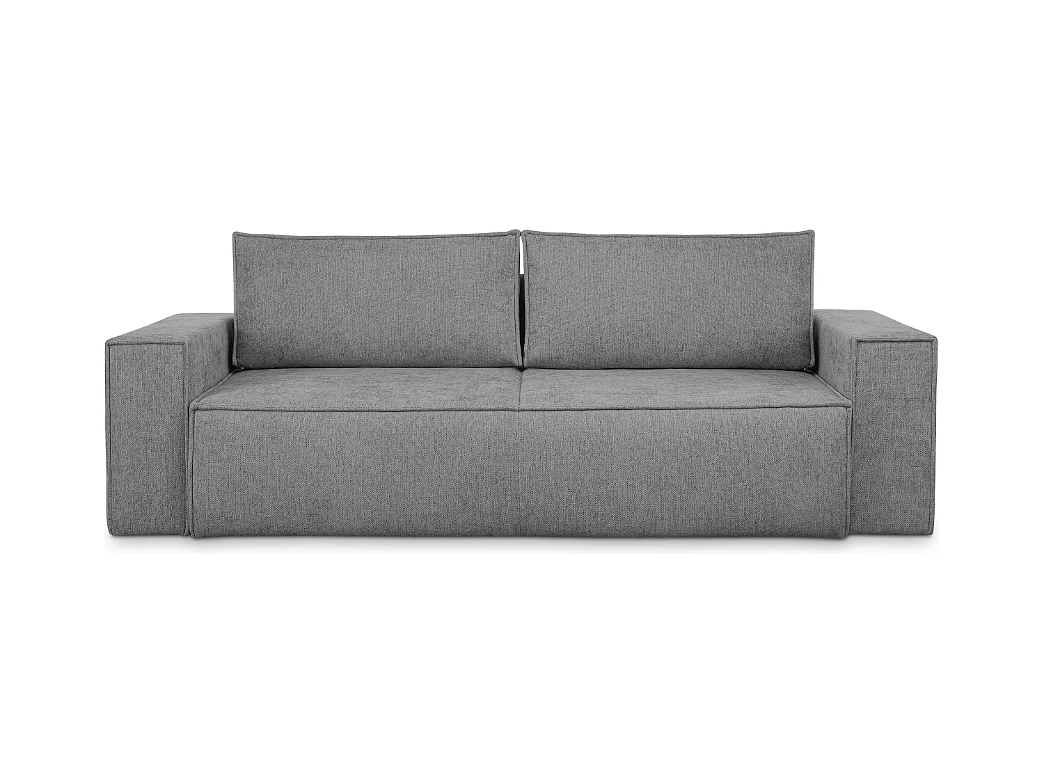 Canapé 3 places convertible - avec fonction couchage - avec coffre de rangement - Gris - NAPI II