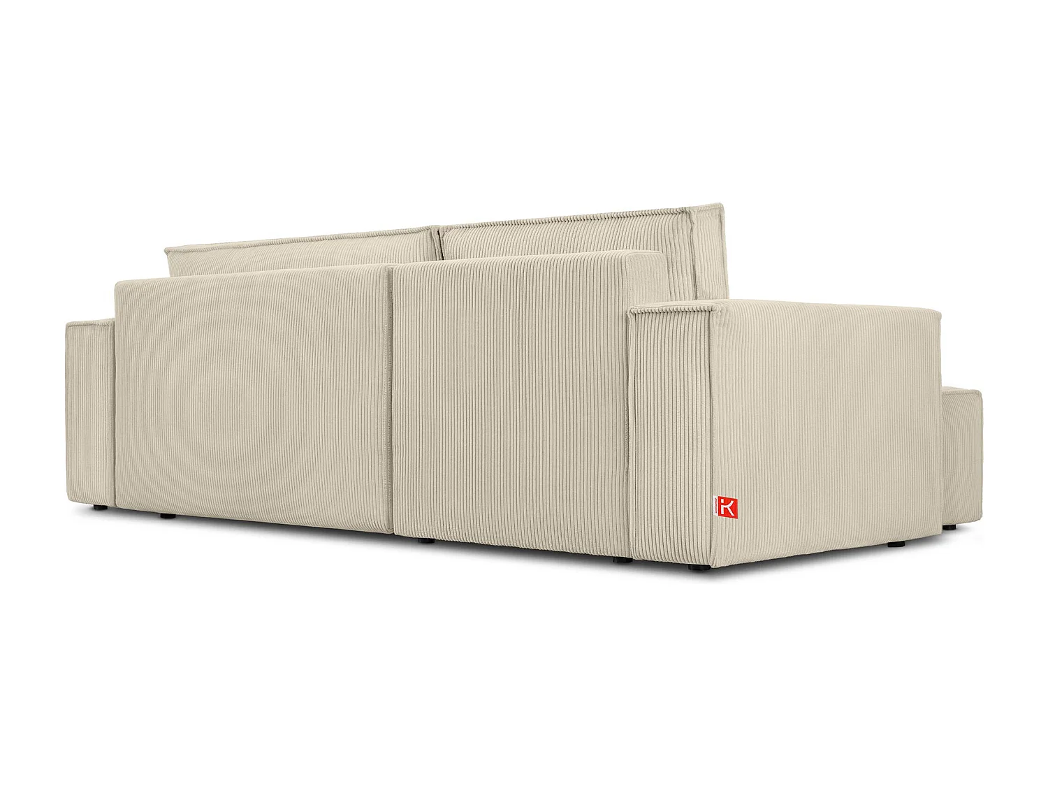 Canapé d'angle universel - gauche / droit - avec fonction couchage - avec coffre de rangement - Créme - NAPI