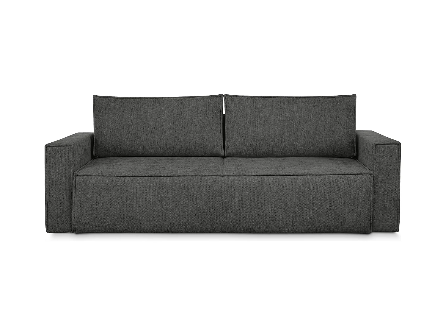 Canapé 3 places convertible - avec fonction couchage - avec coffre de rangement - Argent - NAPI II