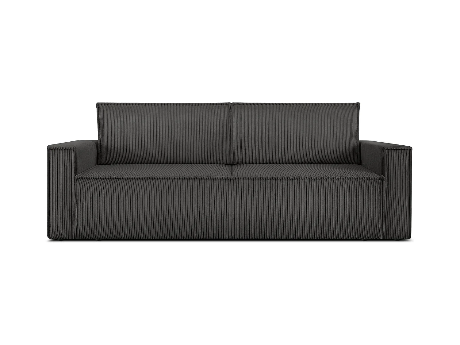 Canapé 3 places convertible - avec fonction couchage - avec coffre de rangement - Gris - NAPI