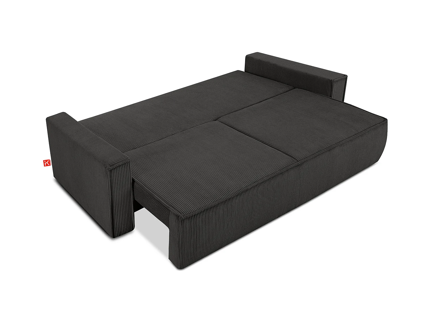 Canapé 3 places convertible - avec fonction couchage - avec coffre de rangement - Gris - NAPI