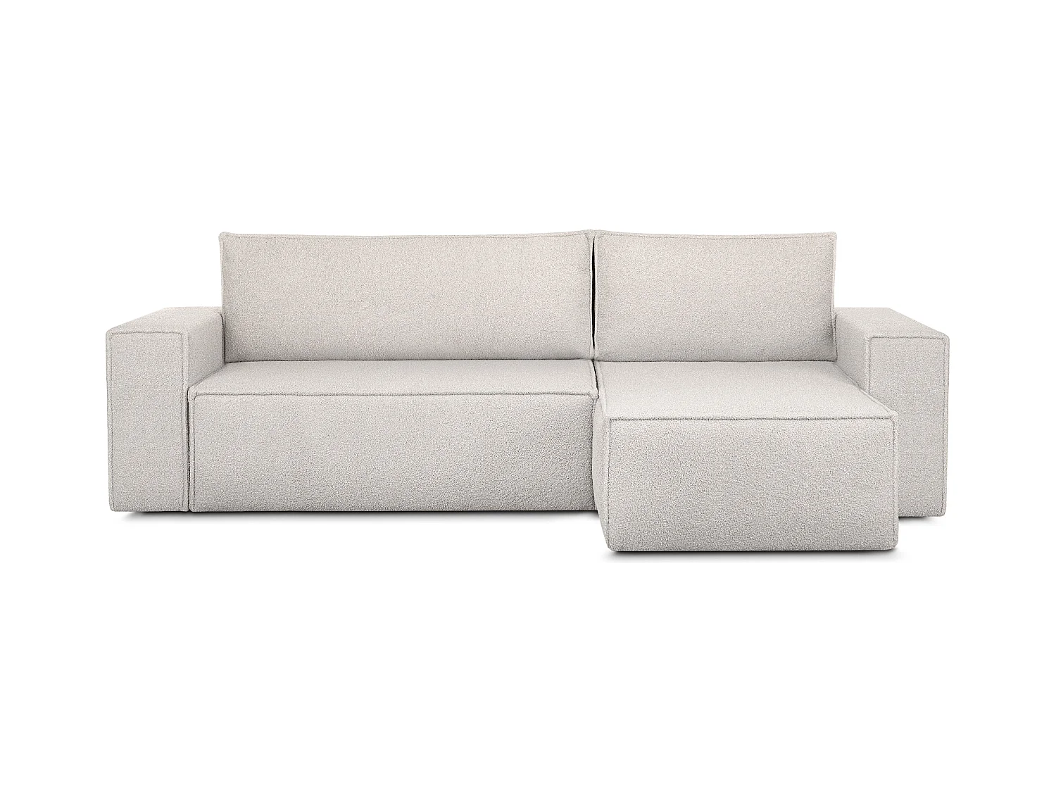 Canapé d'angle universel - gauche / droit - avec fonction couchage - avec coffre de rangement - blanc - NAPI II