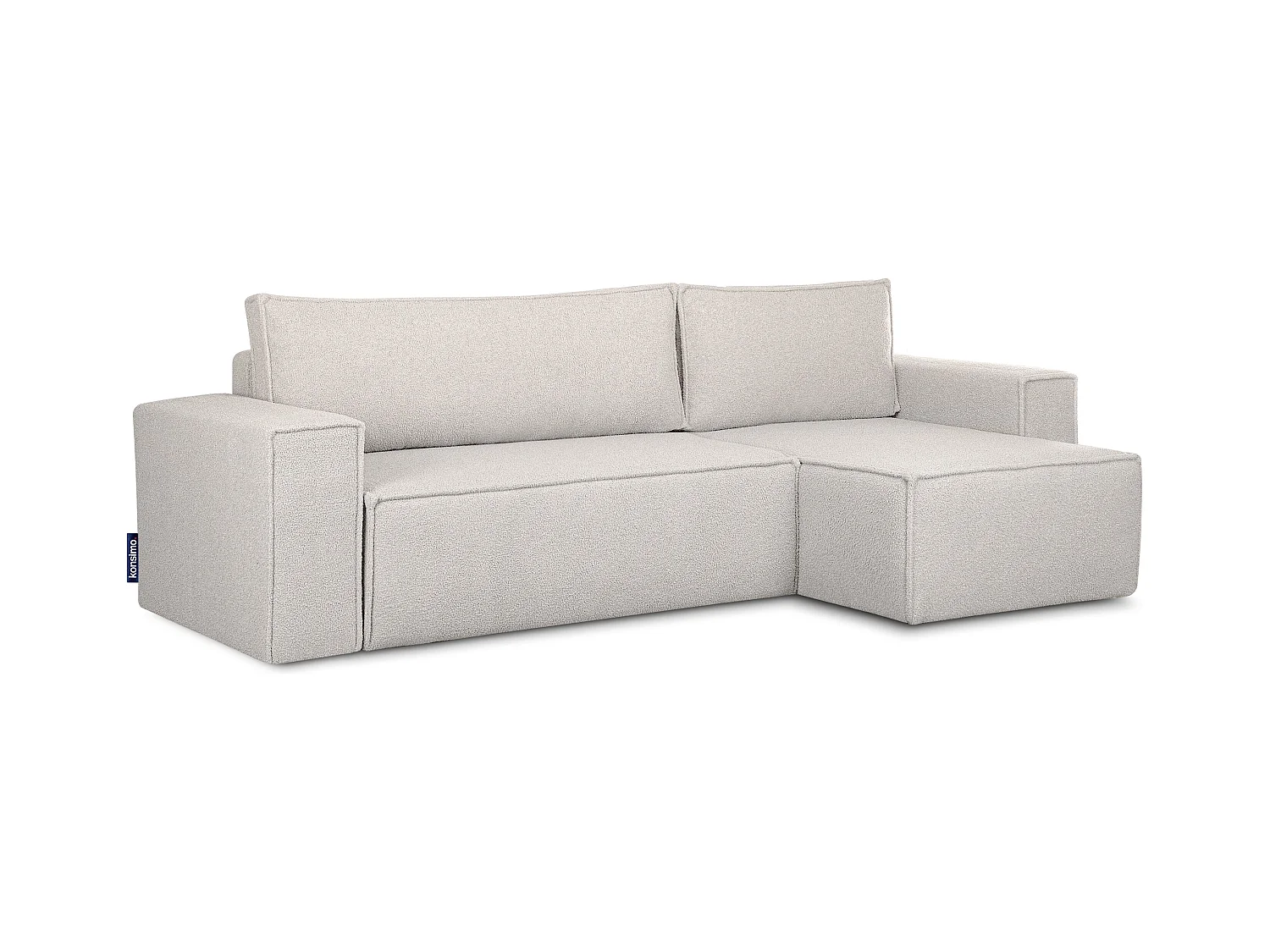 Canapé d'angle universel - gauche / droit - avec fonction couchage - avec coffre de rangement - blanc - NAPI II