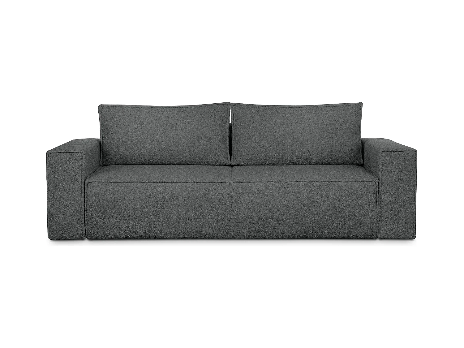 Canapé 3 places convertible - avec fonction couchage - avec coffre de rangement - Graphite - NAPI II