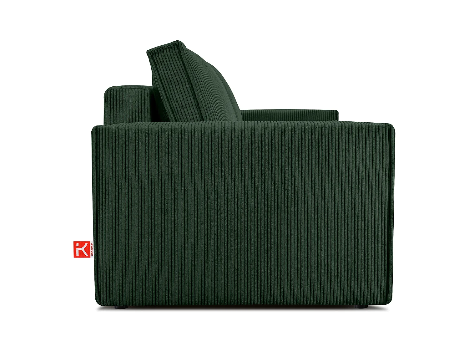 Canapé 3 places convertible - avec fonction couchage - avec coffre de rangement - Vert foncé - NAPI