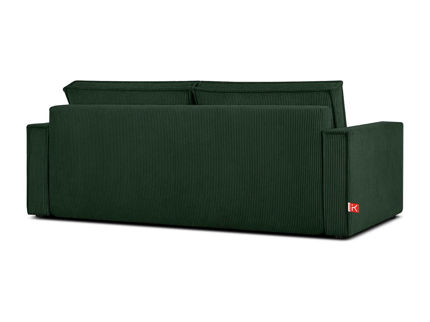 Canapé 3 places convertible - avec fonction couchage - avec coffre de rangement - Vert foncé - NAPI