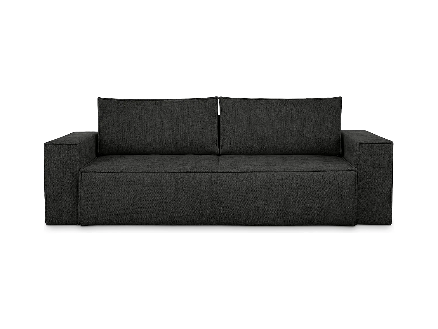 Canapé 3 places convertible - avec fonction couchage - avec coffre de rangement - Anthracite - NAPI II