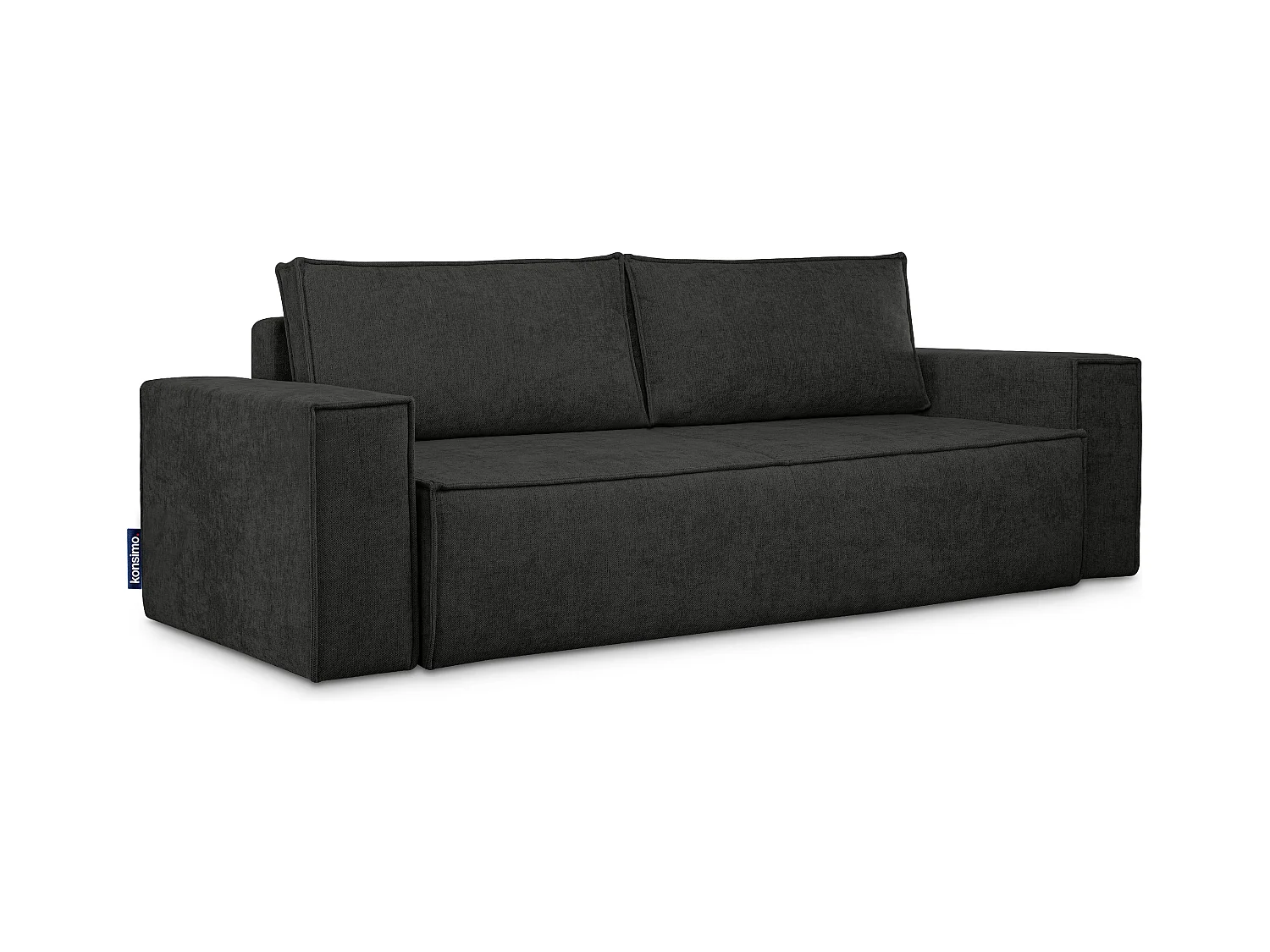 Canapé 3 places convertible - avec fonction couchage - avec coffre de rangement - Anthracite - NAPI II
