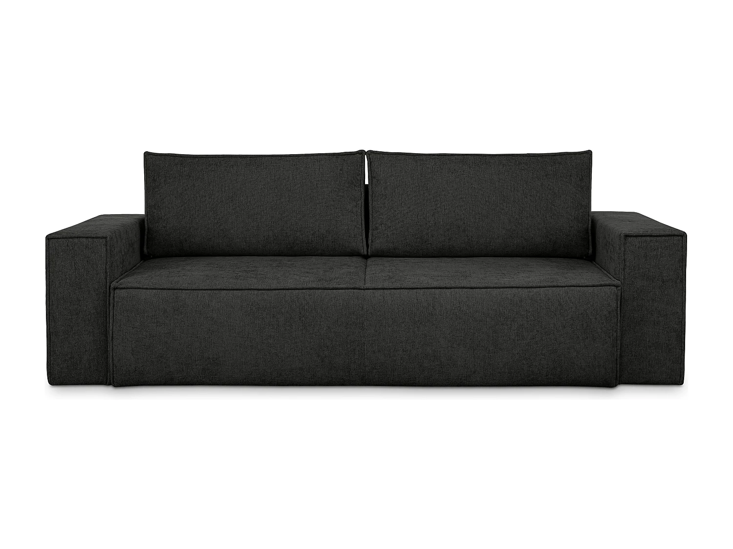 Canapé 3 places convertible - avec fonction couchage - avec coffre de rangement - Anthracite - NAPI II