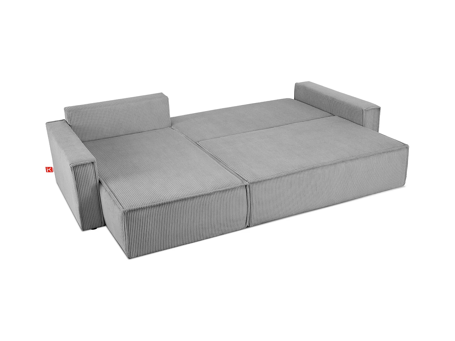 Canapé d'angle universel - gauche / droit - avec fonction couchage - avec coffre de rangement - Gris - NAPI