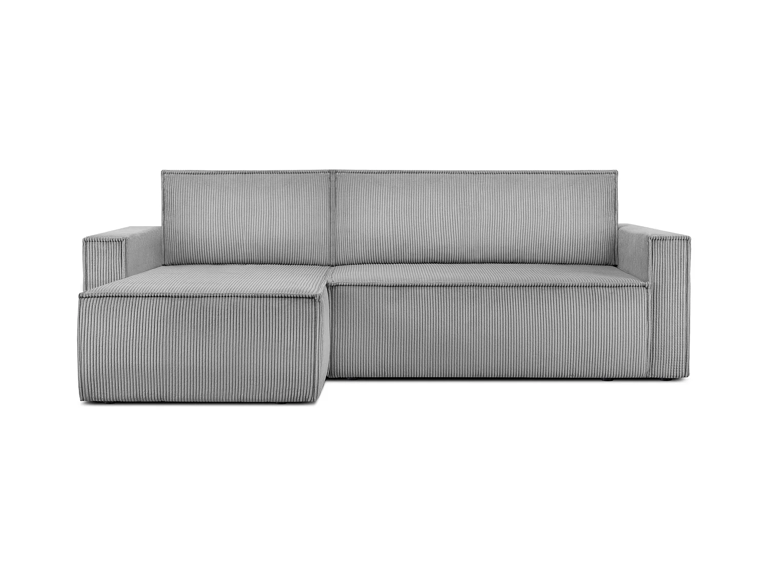 Canapé d'angle universel - gauche / droit - avec fonction couchage - avec coffre de rangement - Gris - NAPI