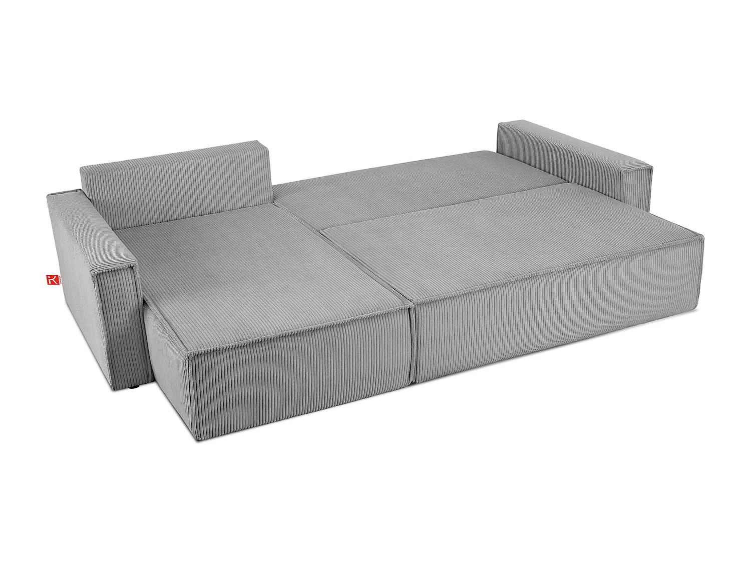 Canapé d'angle universel - gauche / droit - avec fonction couchage - avec coffre de rangement - Gris - NAPI