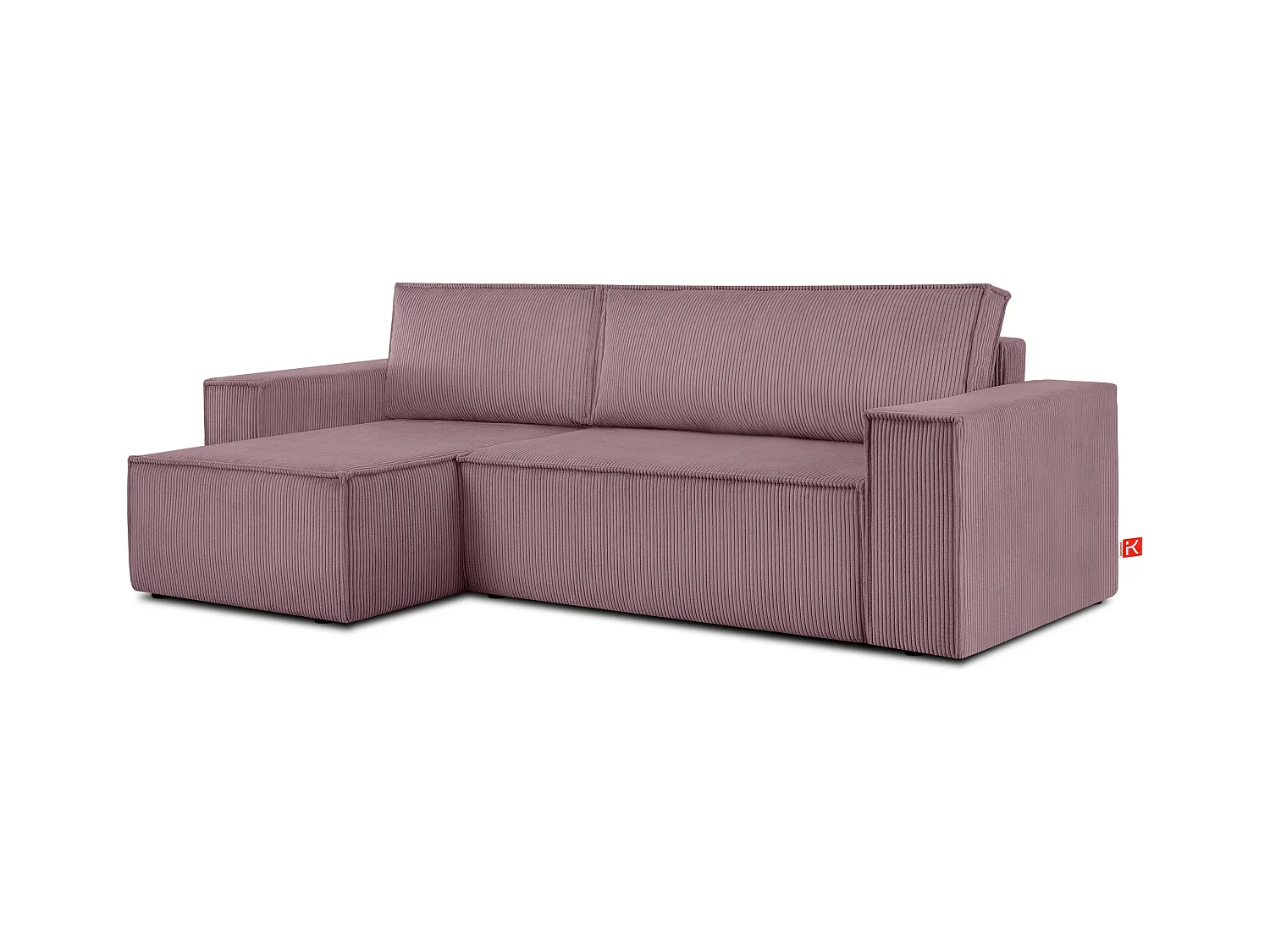 Canapé d'angle universel - gauche / droit - avec fonction couchage - avec coffre de rangement - Lila - NAPI