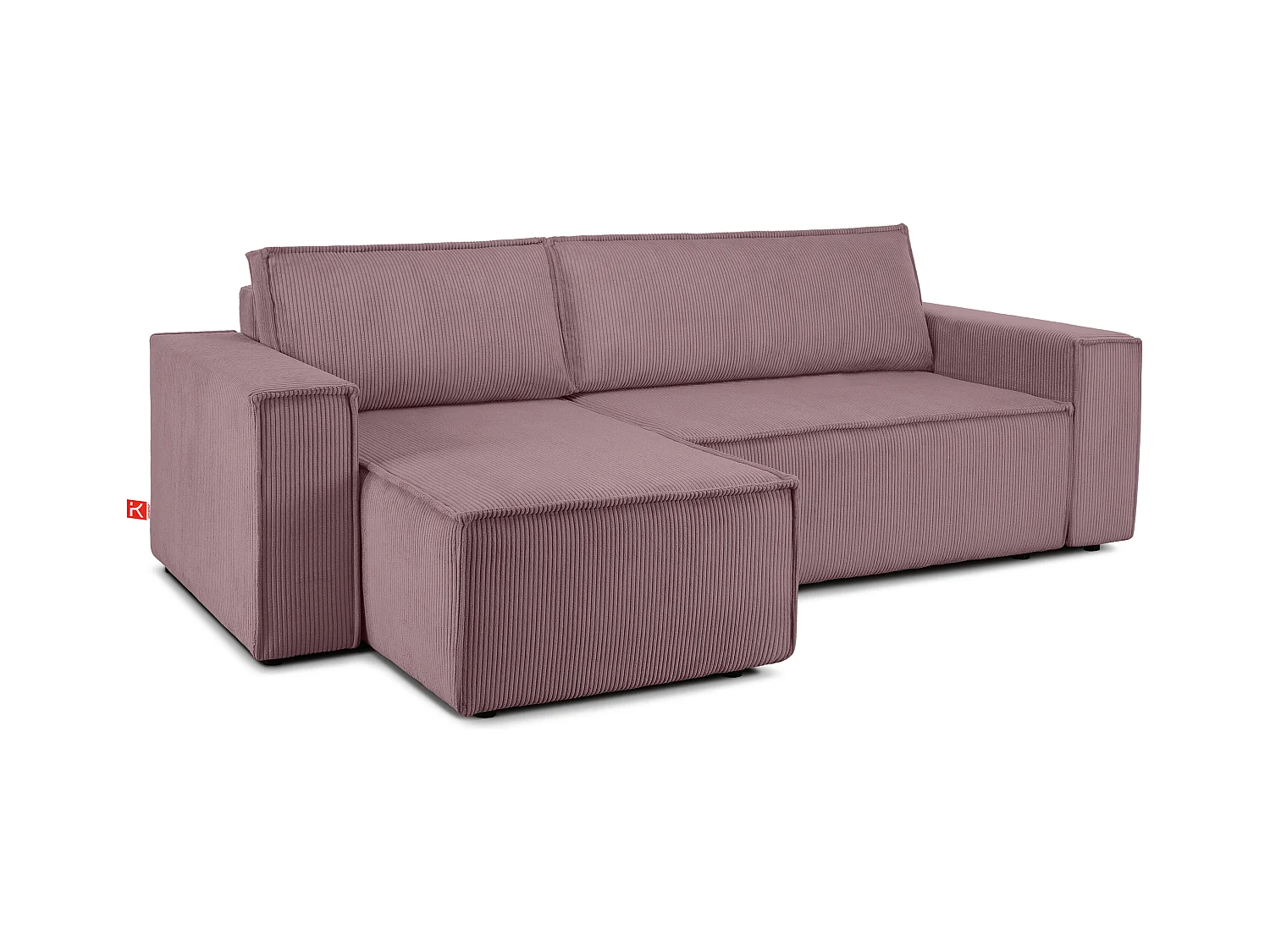 Canapé d'angle universel - gauche / droit - avec fonction couchage - avec coffre de rangement - Lila - NAPI