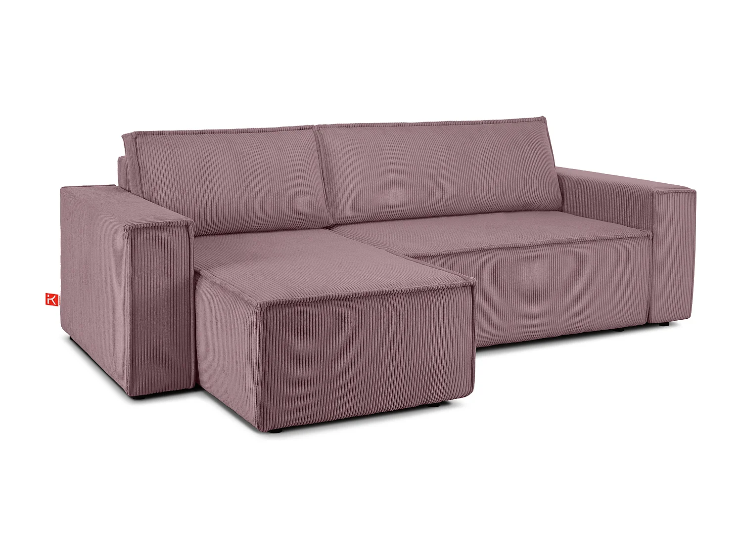 Canapé d'angle universel - gauche / droit - avec fonction couchage - avec coffre de rangement - Lila - NAPI