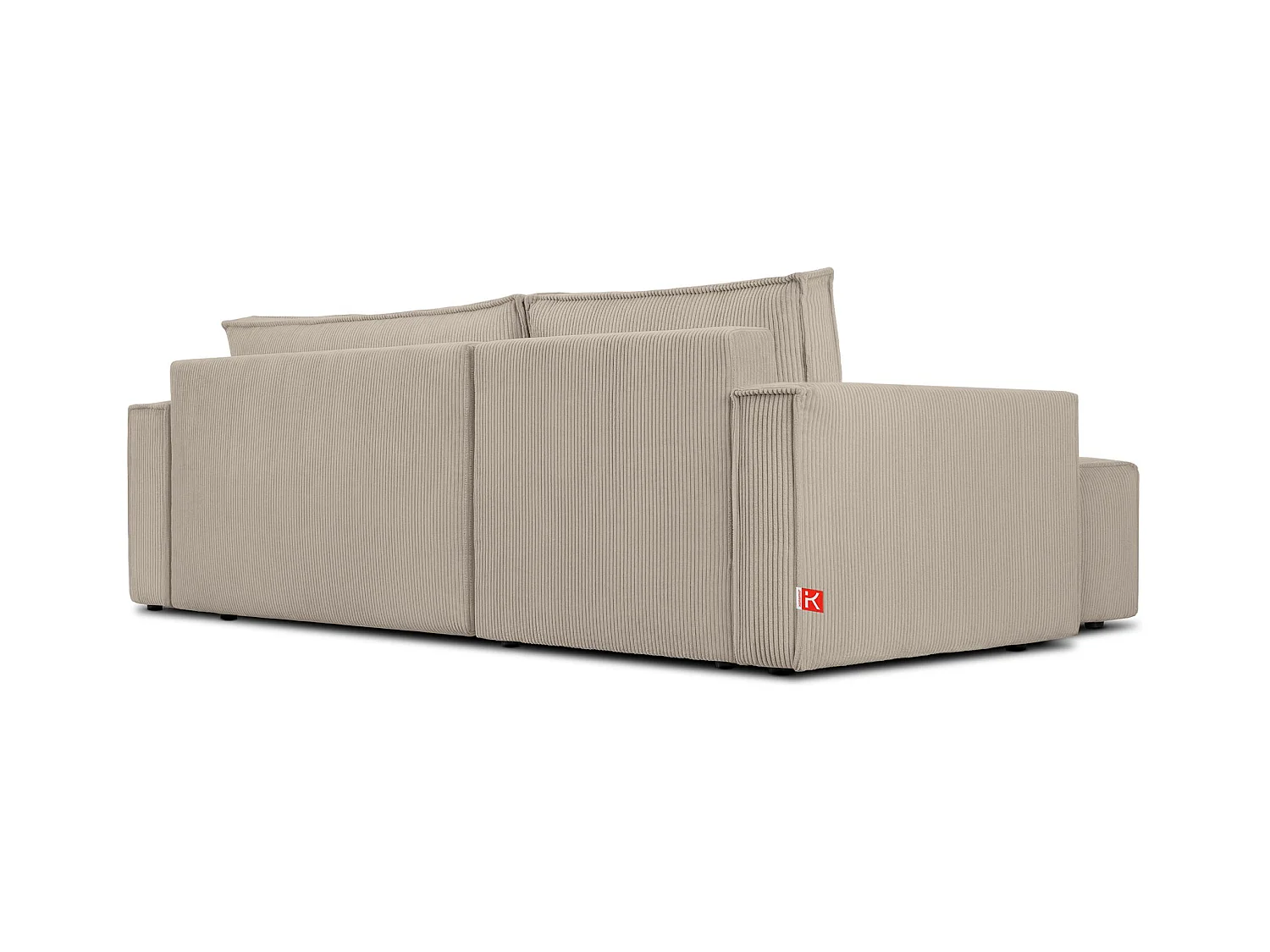 Canapé d'angle universel - gauche / droit - avec fonction couchage - avec coffre de rangement - Beige - NAPI