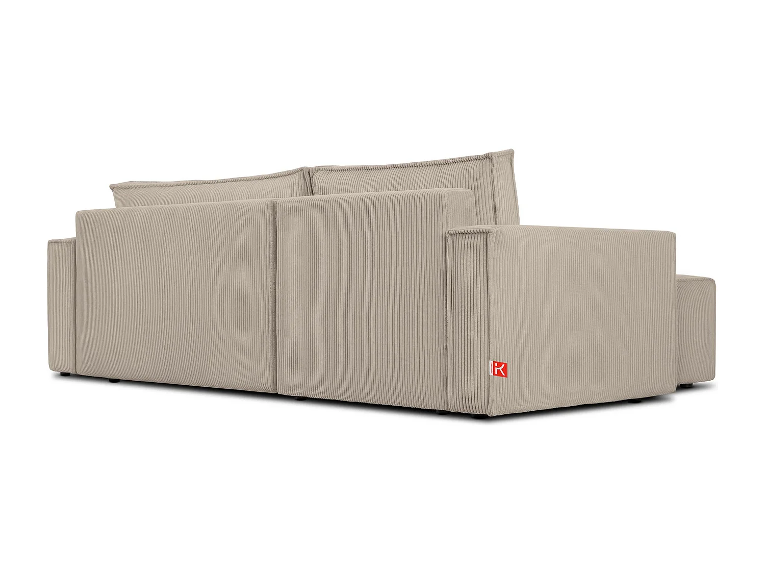 Canapé d'angle universel - gauche / droit - avec fonction couchage - avec coffre de rangement - Beige - NAPI