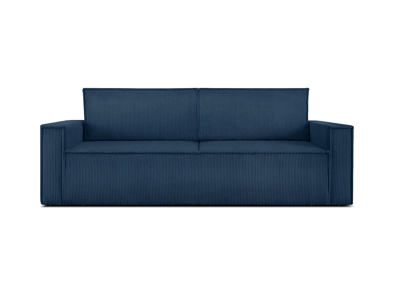 Canapé 3 places convertible - avec fonction couchage - avec coffre de rangement - Marinebleu - NAPI