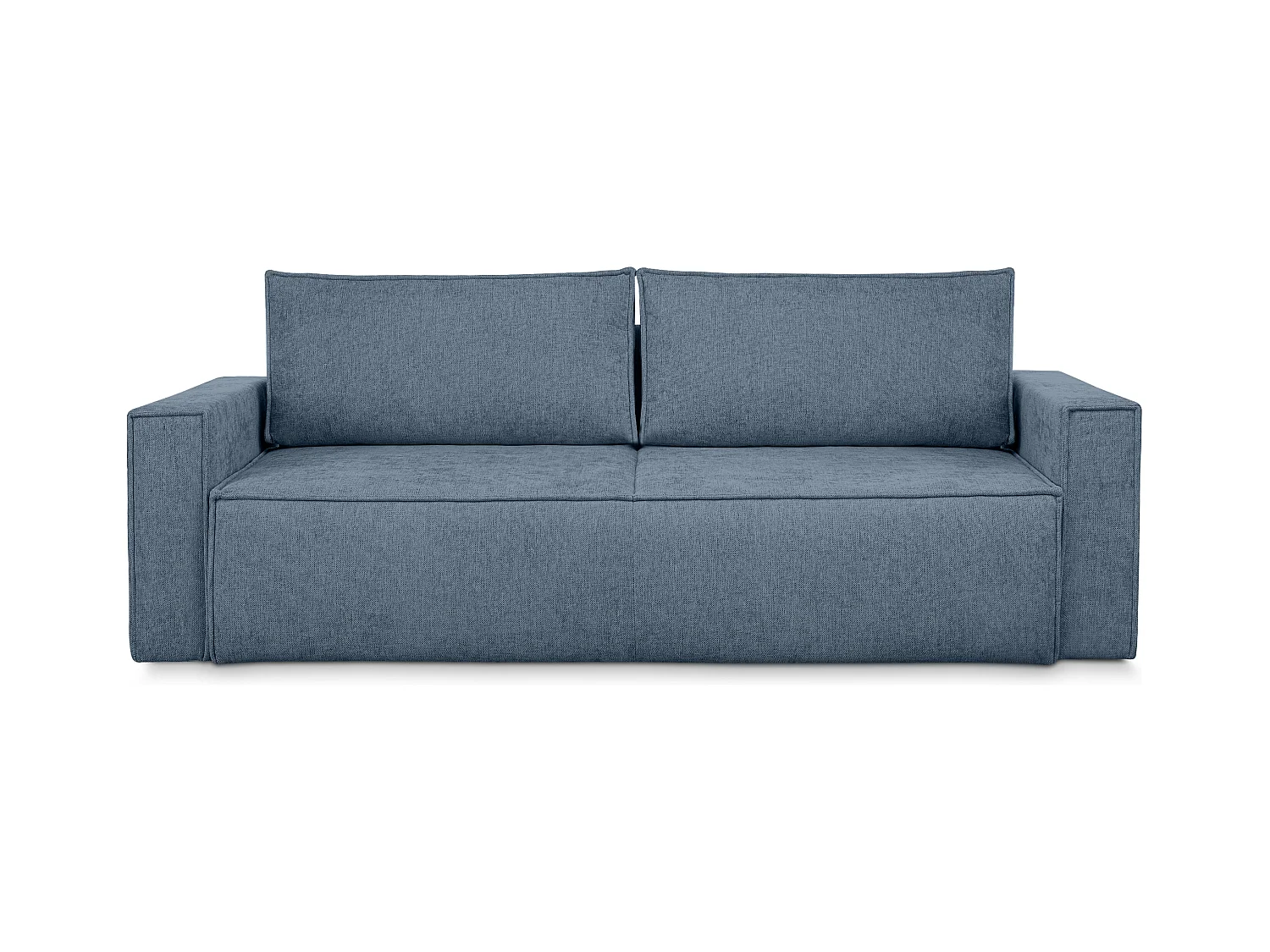 Canapé 3 places convertible - avec fonction couchage - avec coffre de rangement - Bleu - NAPI II